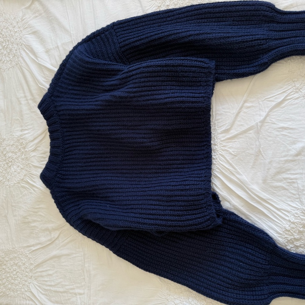 First Rite Midnight Blue Crew Neck Sweater - Picture 3 of 3